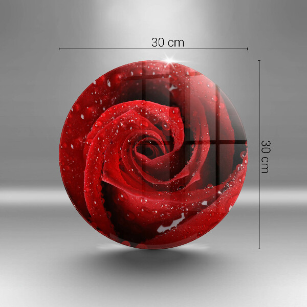 Glass worktop saver Rose flower petals