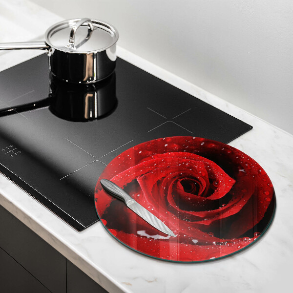 Glass worktop saver Rose flower petals