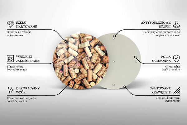 Chopping board Wine corks pattern