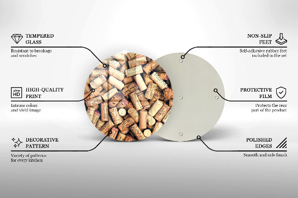 Chopping board Wine corks pattern