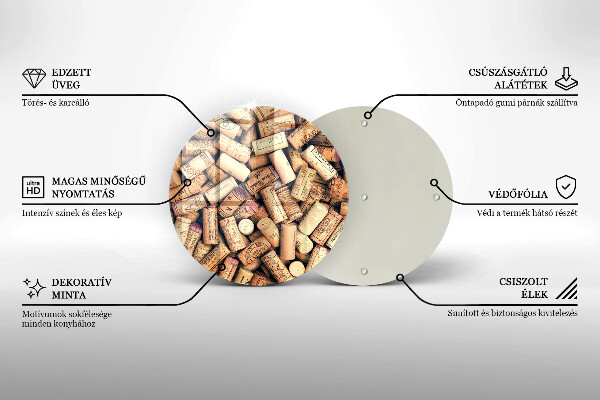 Chopping board Wine corks pattern