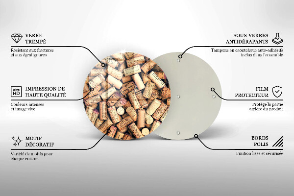Chopping board Wine corks pattern