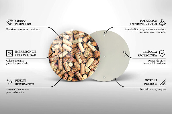 Chopping board Wine corks pattern