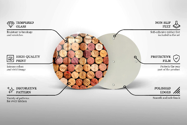 Chopping board Wine corks pattern