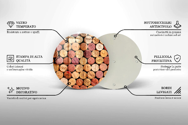 Chopping board Wine corks pattern