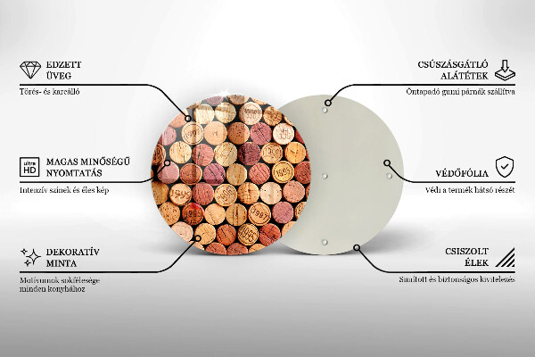 Chopping board Wine corks pattern