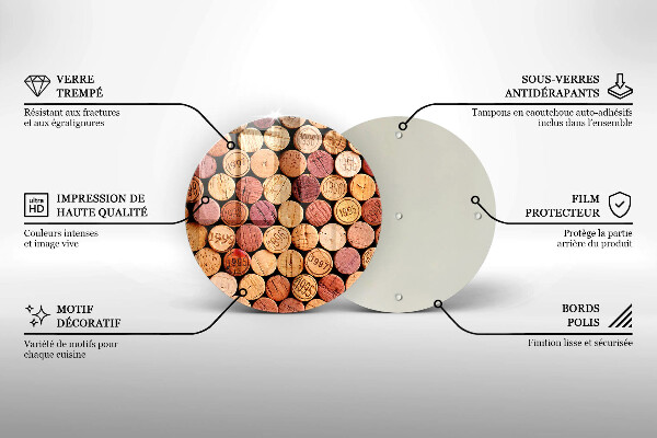 Chopping board Wine corks pattern