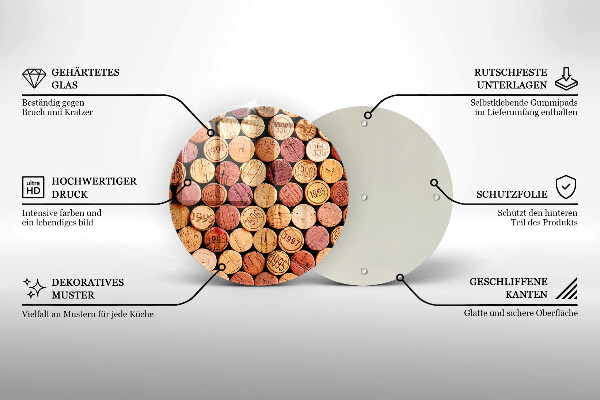 Chopping board Wine corks pattern