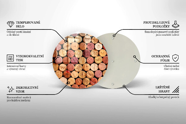 Chopping board Wine corks pattern