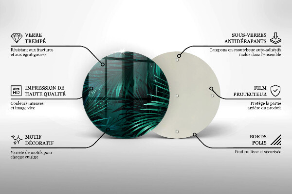 Cutting board Wild jungle leaves