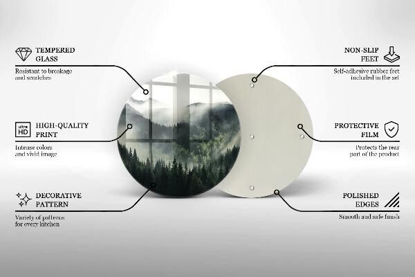 Cutting board Land and fog landscape