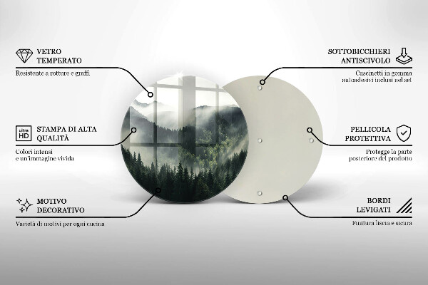 Cutting board Land and fog landscape