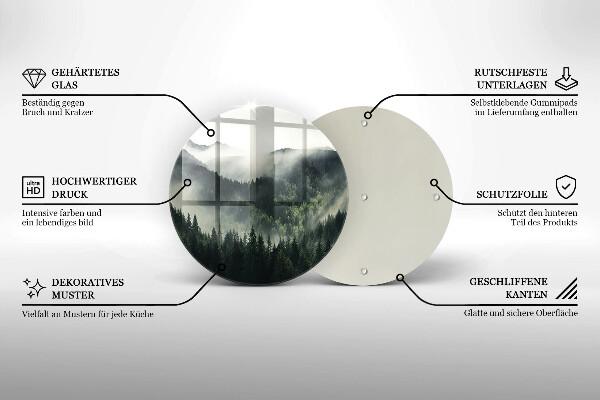 Cutting board Land and fog landscape