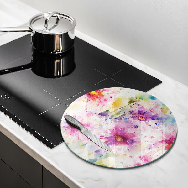 Cutting board Painted flowers