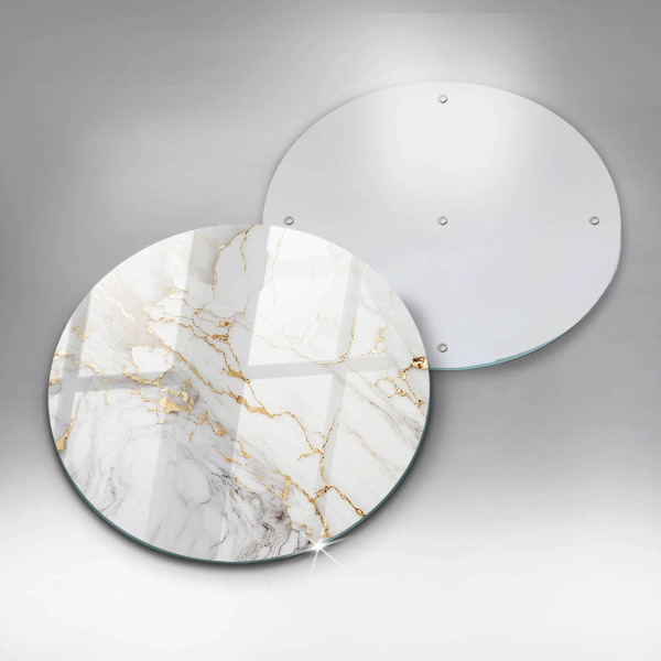Cutting board Light marble with gold