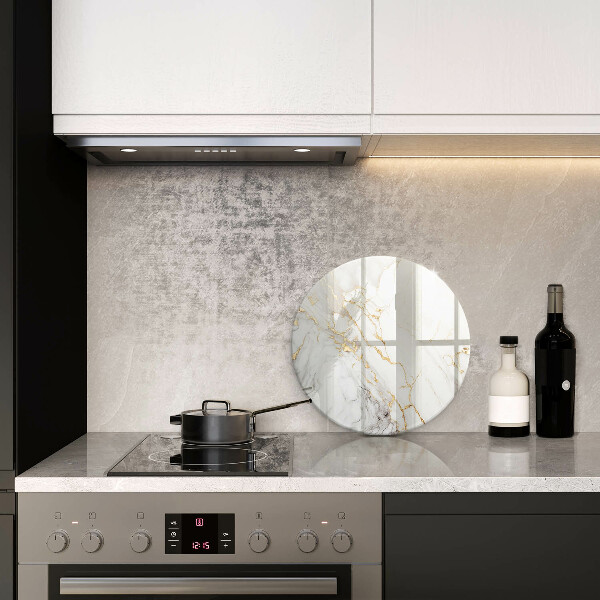 Cutting board Light marble with gold