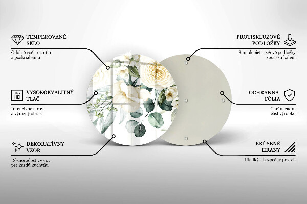 Chopping board Watercolor flowers