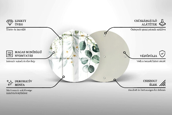 Chopping board Watercolor plants