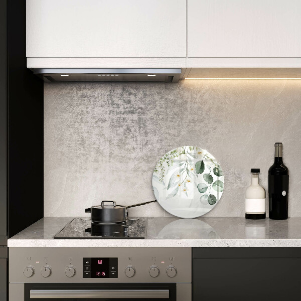 Chopping board Watercolor plants