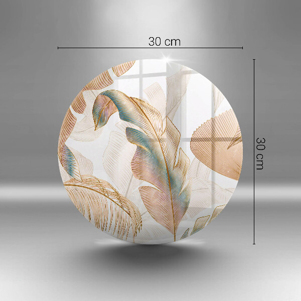 Chopping board Boho feathers and leaves