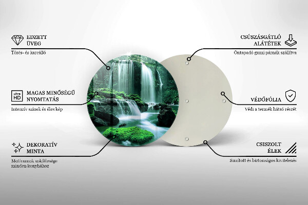 Chopping board Wild waterfall in the jungle