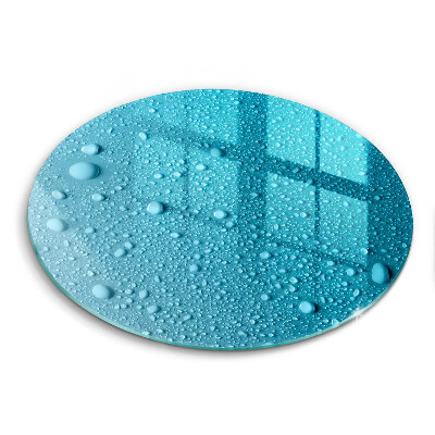 Chopping board glass Drops of water