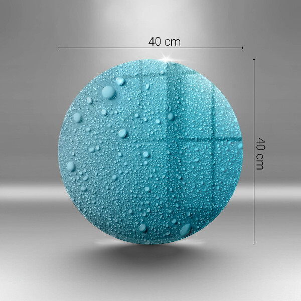 Chopping board glass Drops of water