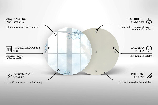 Kitchen worktop protector Delicate background