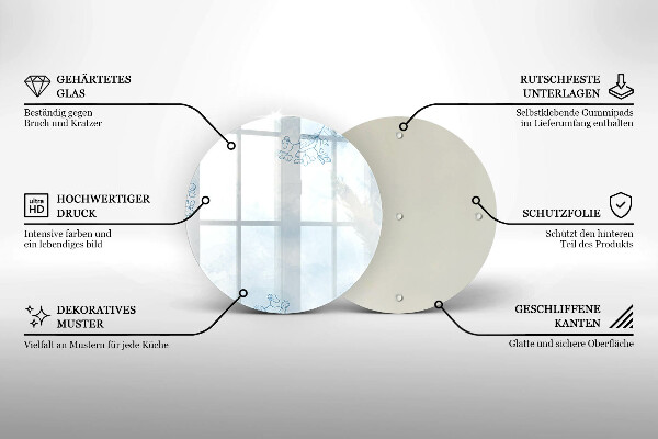 Kitchen worktop protector Delicate background