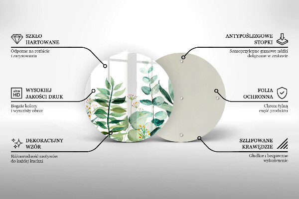Kitchen worktop protector Plant leaves illustration