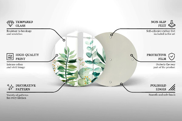 Kitchen worktop protector Plant leaves illustration