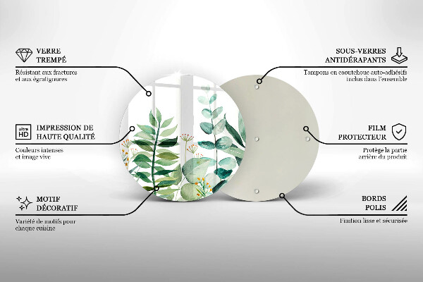 Kitchen worktop protector Plant leaves illustration