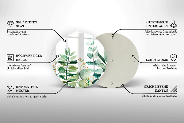 Kitchen worktop protector Plant leaves illustration