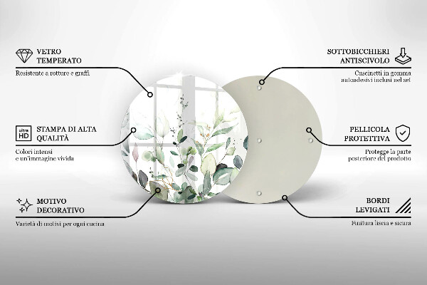 Kitchen worktop protector Watercolor plants