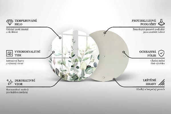 Kitchen worktop protector Watercolor plants