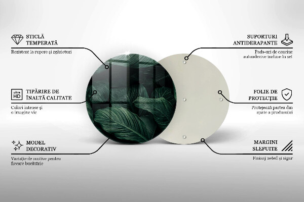 Kitchen worktop protector Dark leaves