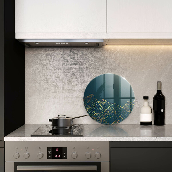 Kitchen worktop protector Abstract mountains