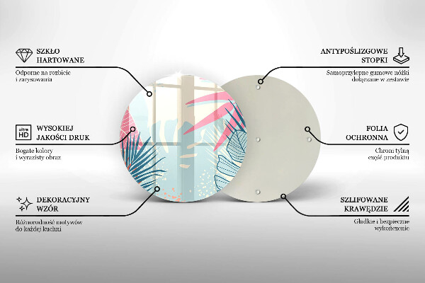 Kitchen worktop protector Pastel leaves