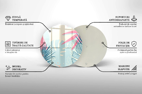 Kitchen worktop protector Pastel leaves