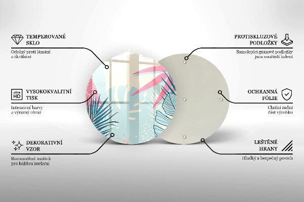 Kitchen worktop protector Pastel leaves