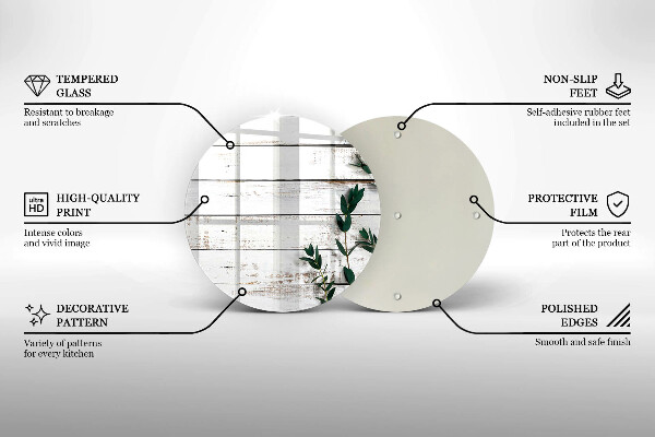 Kitchen worktop protector Old boards and leaves