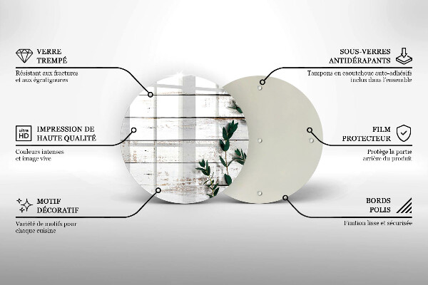 Kitchen worktop protector Old boards and leaves