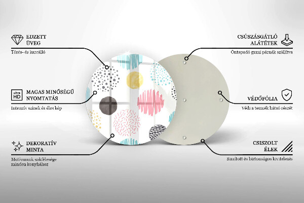 Kitchen worktop protector Painted shapes