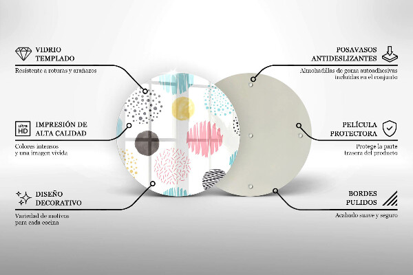 Kitchen worktop protector Painted shapes