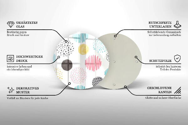 Kitchen worktop protector Painted shapes
