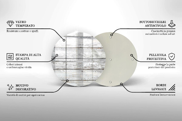 Kitchen worktop protector Bright wooden boards