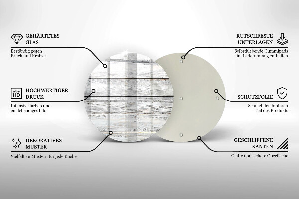 Kitchen worktop protector Bright wooden boards