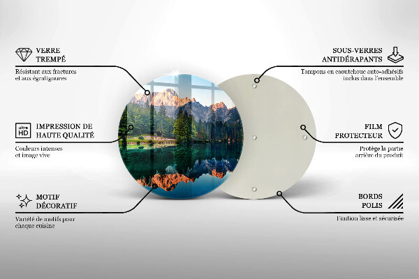 Kitchen worktop protector Forest and mountain lake