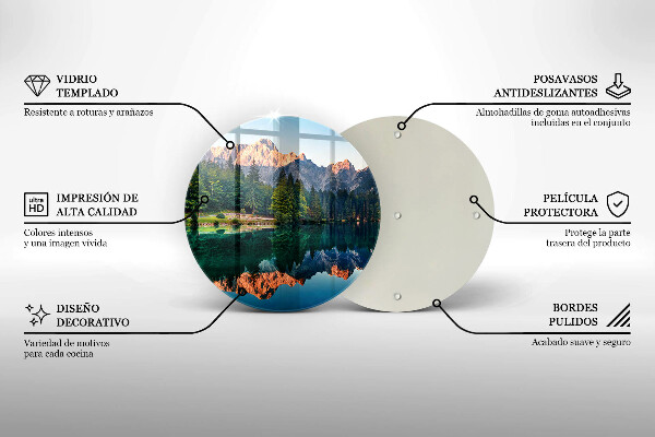 Kitchen worktop protector Forest and mountain lake