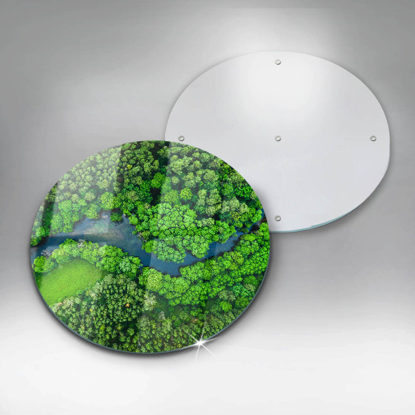 Kitchen worktop protector Forest and river from a bird's eye view